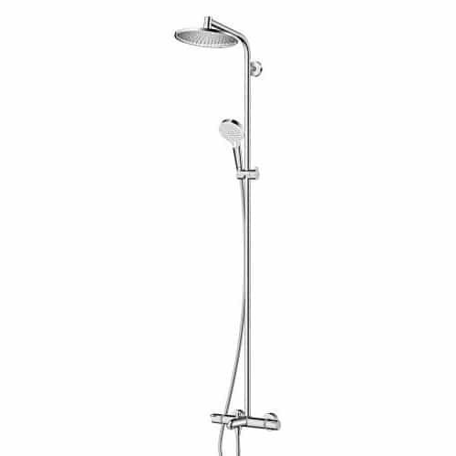 SISTEM DUS CROMETTA S 240 1JET TERMOSTATIC CU PIPA CADA